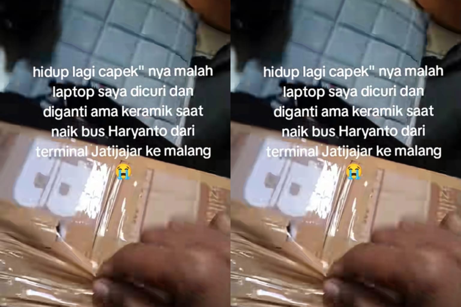 Lagi! Kasus Pencurian di Bus AKAP, Laptop Penumpang Bus Haryanto Dicuri, Diganti Keramik