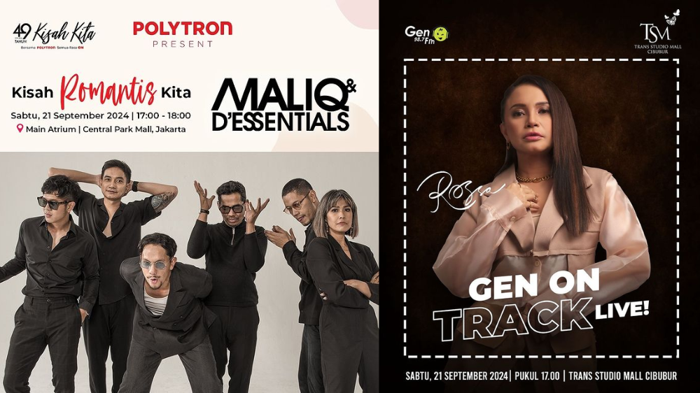 10 Daftar Konser Gratis di Jakarta 20-22 September 2024, Ada Rossa, Maliq D'Essentials hingga Project Pop!