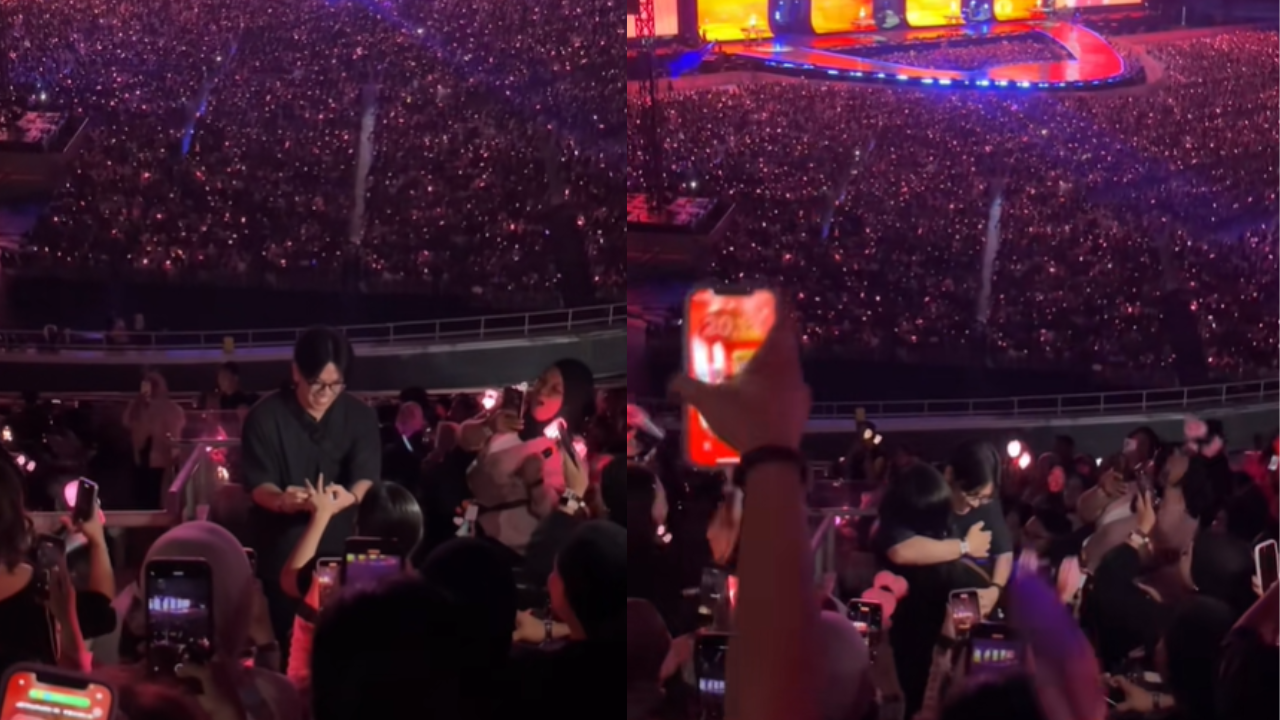 Stay With Me! Wanita Dilamar Pacar saat Konser BLACKPINK di Jakarta, Sukses Bikin Iri BLINK