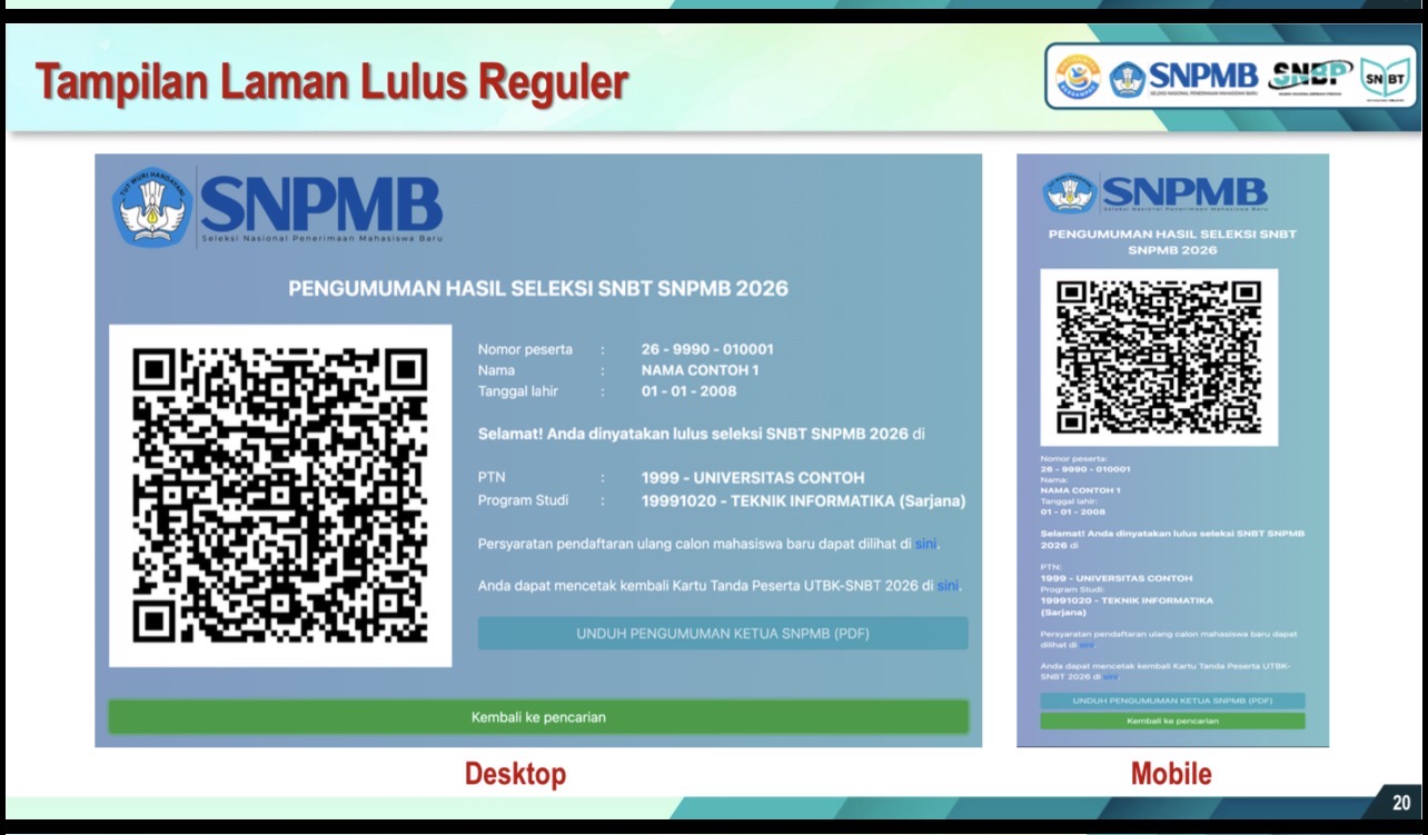 Pengumuman SNBT 2026 Dirilis, Ini Link Resmi dan Cara Ceknya