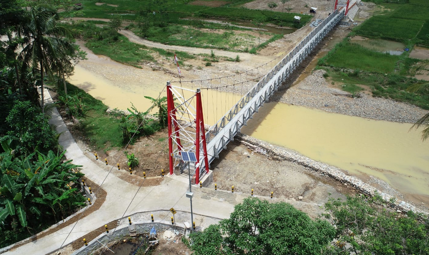 3 Jembatan Gantung Proyek PUPR Senilai Rp 9,9 Miliar di Jawa Timur Rampung  