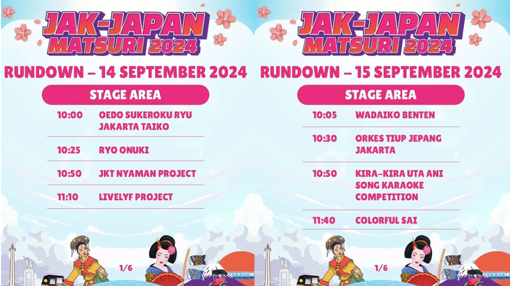 Rundown Jak Japan Matsuri 2024 di Plaza Parkir Timur GBK 14-15 September, Bakal Ada JKT48!