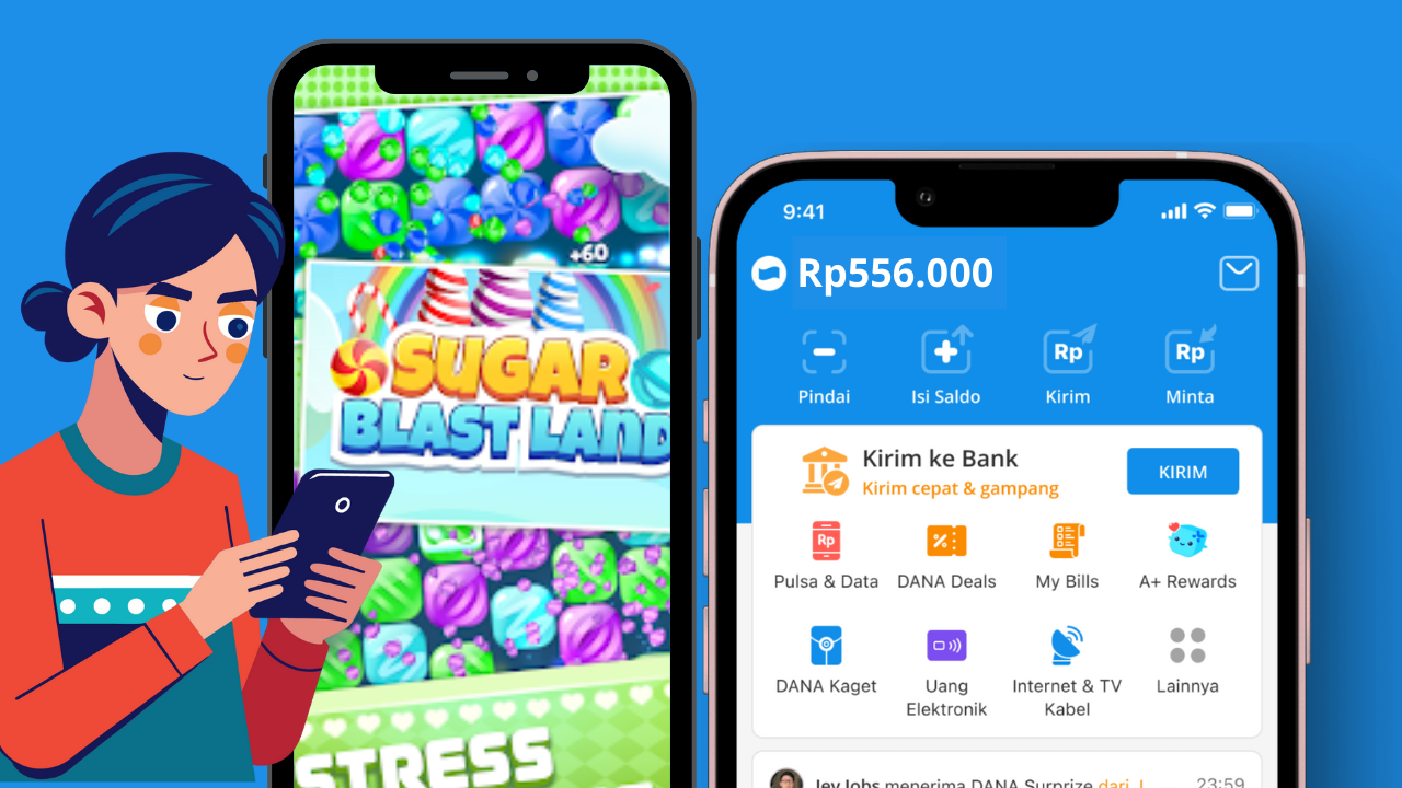 BERHASIL! Kamu Dapat Saldo DANA Gratis Rp556.000 dari Aplikasi Penghasil Uang Sugar Blast Land