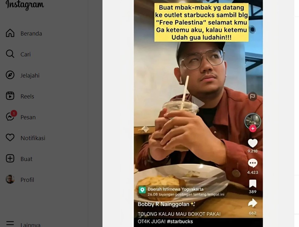 Pria Bernama Bobby R Nainggolan Dicari Netizen, Ngaku Berani Ludahi Mbak-mbak yang Serukan Free Palestina di Starbucks