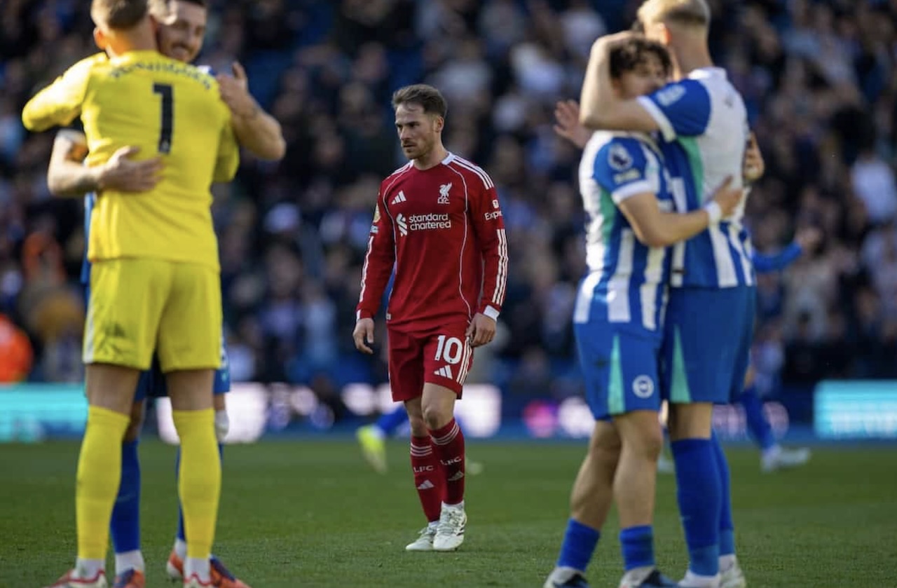 Brighton vs Liverpool 2-1, The Reds Gagal Tembus Zona Liga Champions 