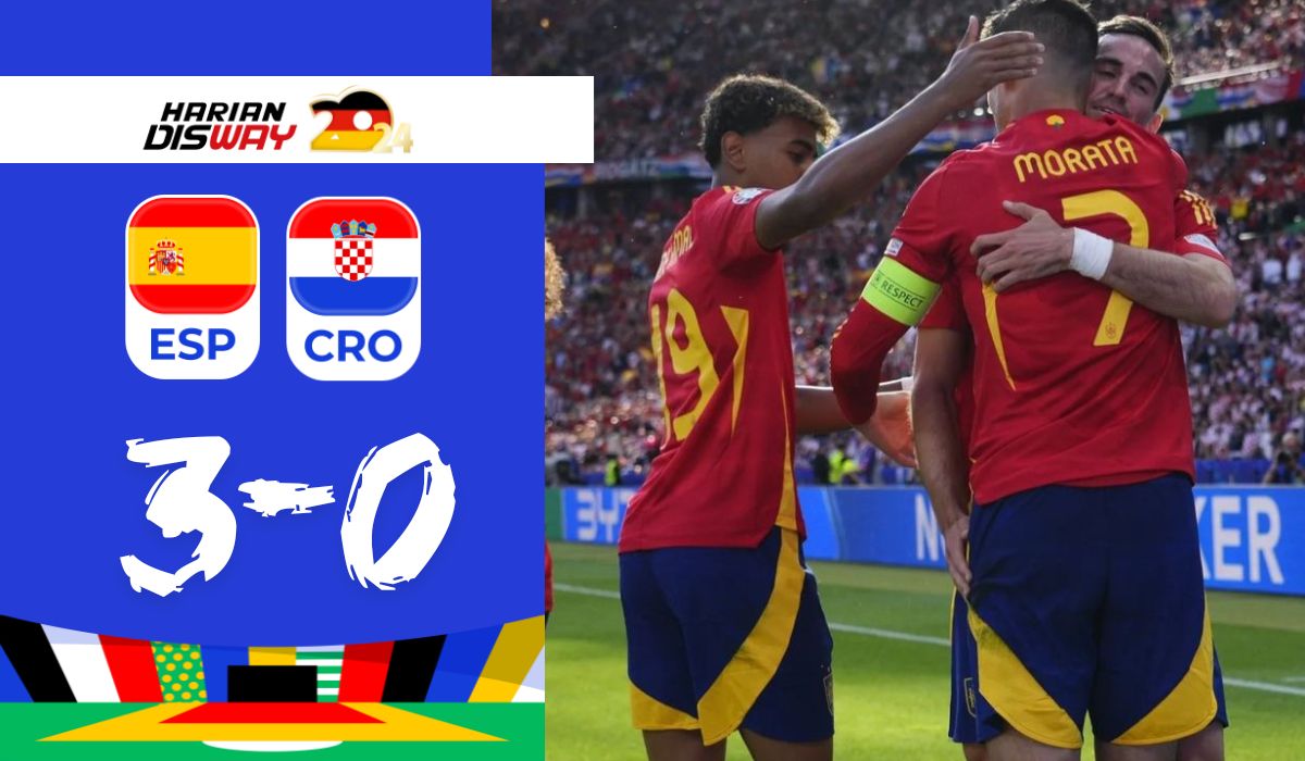 Spanyol vs Kroasia 3-0: La Roja Pimpin Sementara Grup Neraka Euro 2024