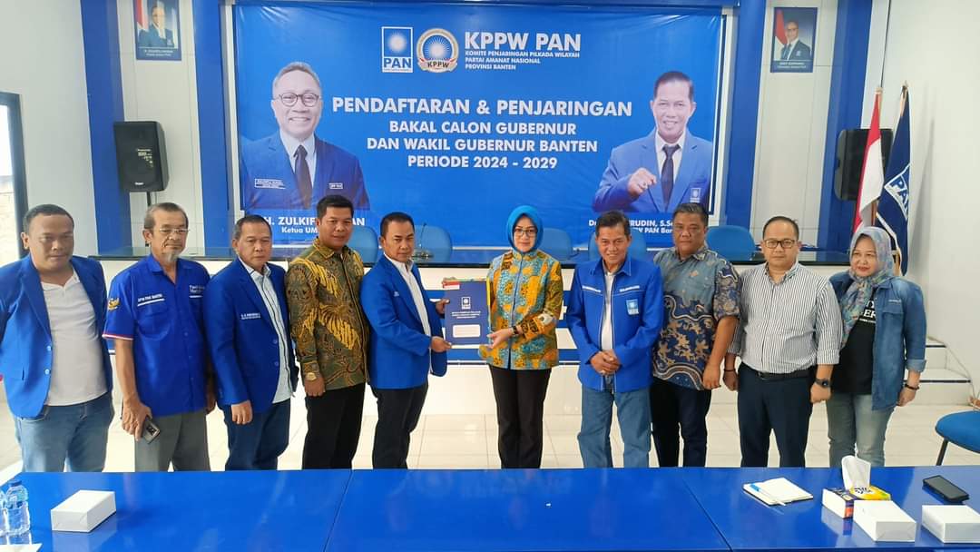 Mantap Maju Pilkada Banten, Airin Serahkan Formulir Pendaftaran Penjaringan Bakal Calon ke DPW PAN