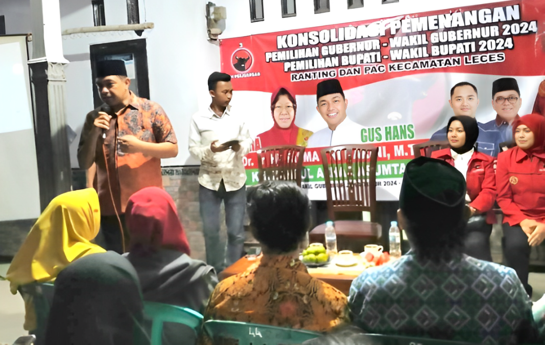 Gus Hans Hadiri Konsolidasi Pilgub PDIP di Leces, Probolinggo, Tegaskan Komitmen untuk Kesejahteraan Jatim!