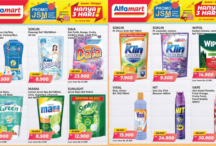 Promo Rahasia JSM Alfamart Bocor! Ini Daftar Harga Spesial 7 Juli 2025, Soklin Cuma Rp 7 Ribuan