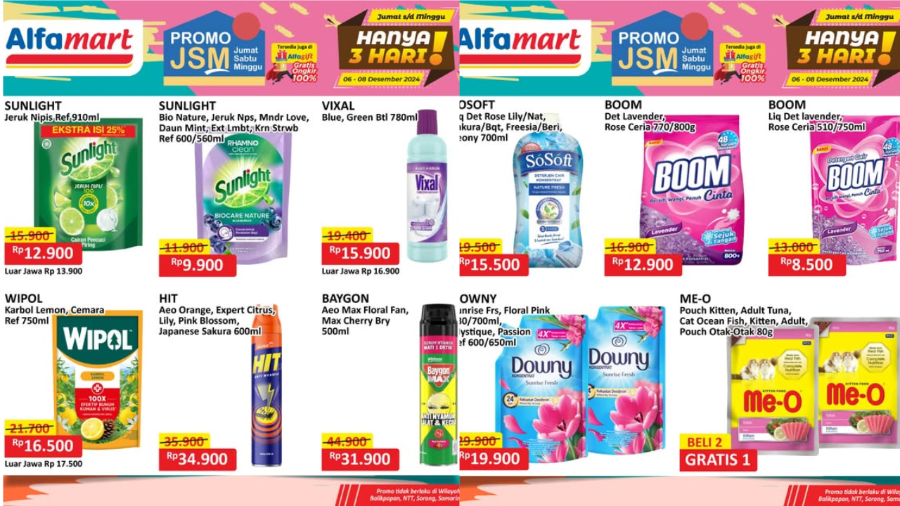 Promo Alfamart Hari Ini Terbaru 8 Desember 2024, Sunlight Cuma Rp9 Ribuan