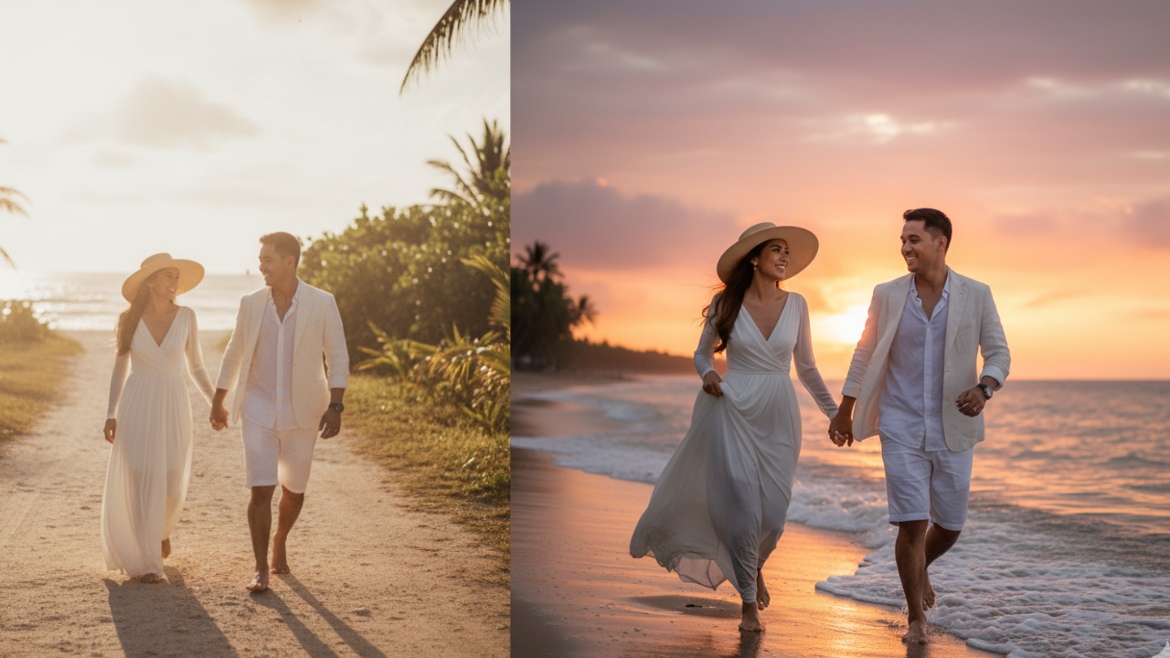 5 Contoh Prompt Gemini AI Foto Pasangan Prewedding yang Romantis, Hasilnya Dijamin Realistis