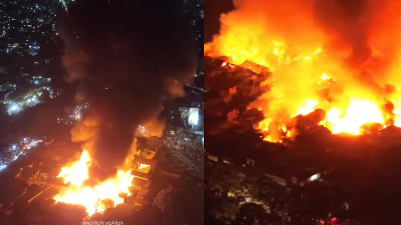 Kebakaran Rumah di Kemayoran, Asap Hitam Membubung Tinggi, 33 Unit dan 100 Damkar ke TKP