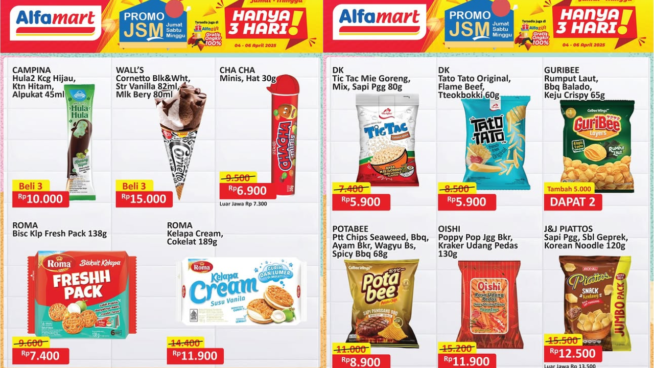 Katalog Promo JSM Alfamart Terbaru 4-6 April 2025 Edisi Halal Bihalal, Biskuit Roma Kelapa Cuma Rp7 Ribu
