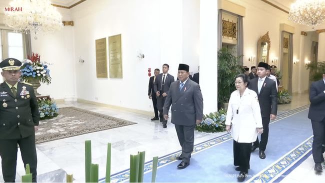 Momen Langka Prabowo-Gibran dan Megawati Dalam Satu Frame, Saat Hadir di Gedung Pancasila