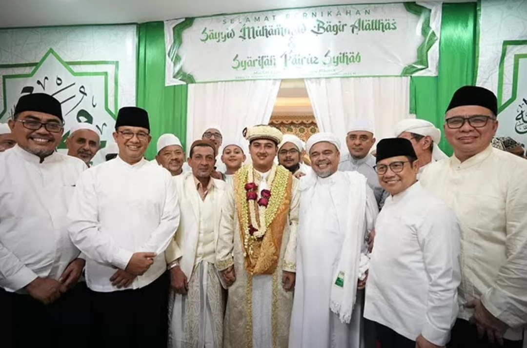 Kompak! Anies-Cak Imin Bertemu Habib Rizieq di Petamburan, Capres dan Cawapres Indonesia Jadi Saksi Pernikahan