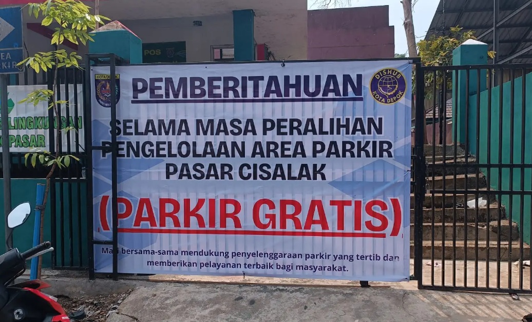 Catat! Parkir di Pasar Cisalak Depok Kini Gratis