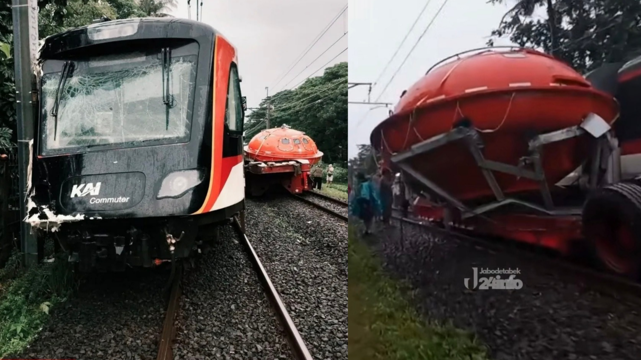 KA Bandara Tertemper Truk di Perlintasan Stasiun Poris Pagi Ini, Perjalanan KRL Terganggu