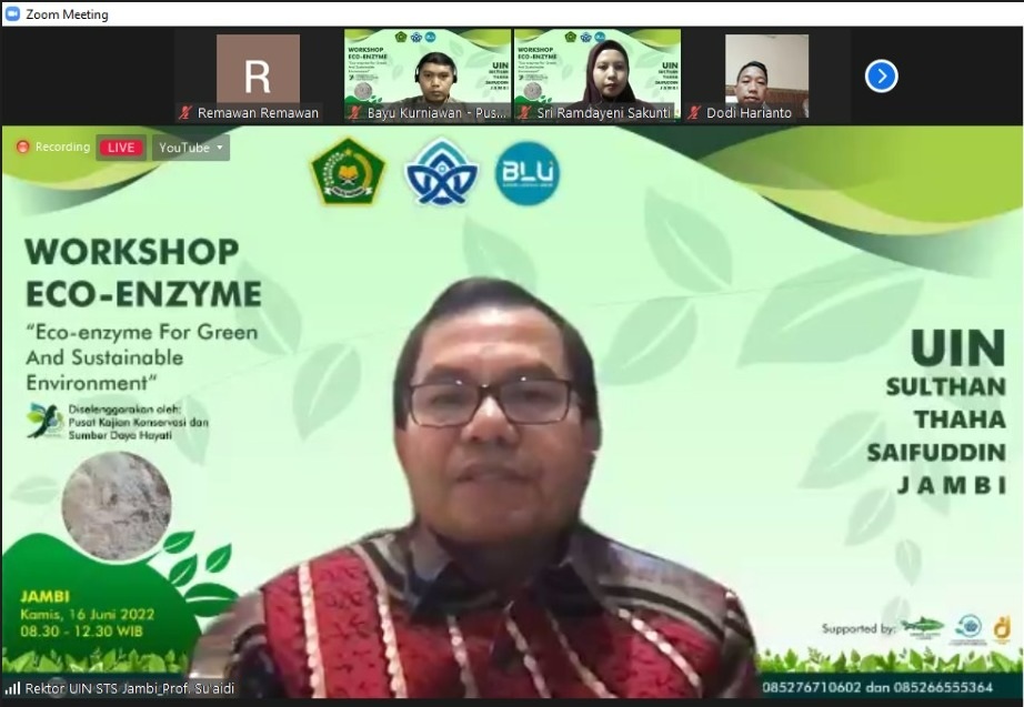 Pusat Kajian Konservasi dan Sumber Daya Hayati UIN Jambi Adakan Workshop Eco-enzyme
