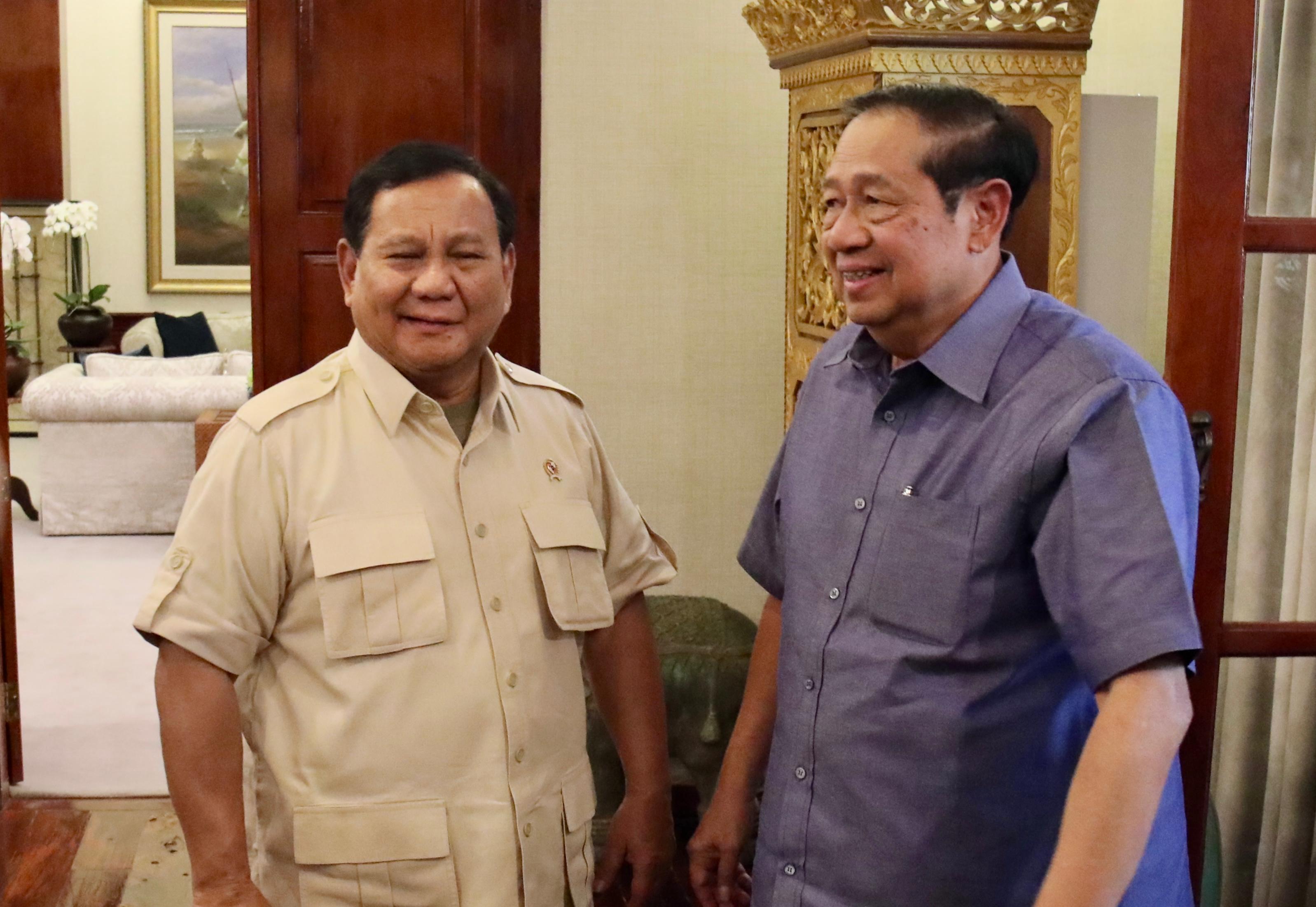 Prabowo Makan Siang dan Ngopi Bareng SBY di Kertanegara