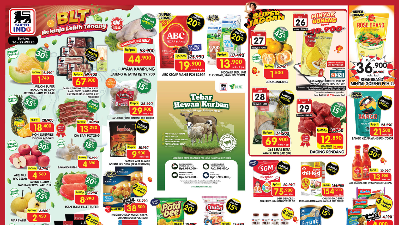 Promo Superindo Minggu Ini Terbaru 26-29 Mei 2025, Iga Sapi Rp13 Ribuan