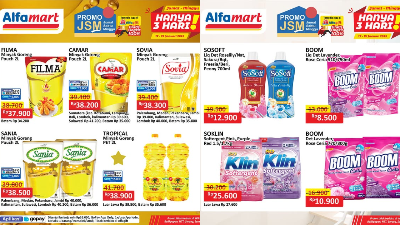 Katalog Promo Alfamart Terbaru Hari Ini 19 Januari 2025, Detergent Mulai Rp8 Ribuan