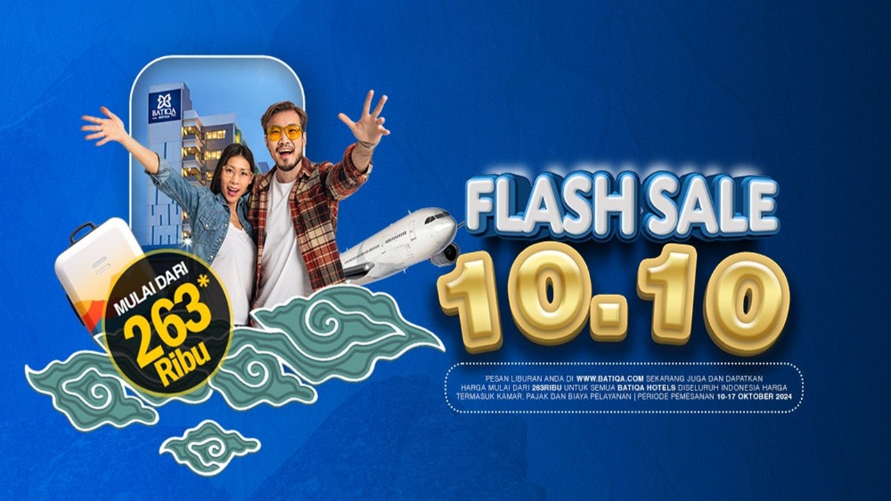 Rayakan Oktober dengan Flash Sale 10.10 di BATIQA Hotels: Dapatkan Kamar Superior Mulai dari Rp263.500!