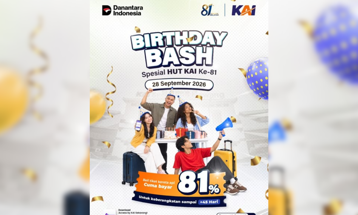 Spesial HUT KAI, Ini Syarat dan Cara Beli Tiket Kereta Api Diskon Cuma Bayar 81 Persen!