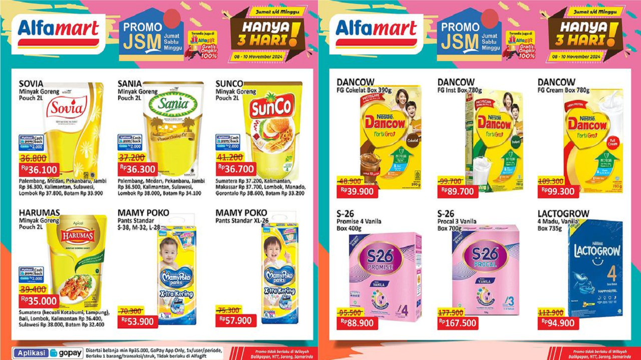 Katalog Promo JSM Alfamart 8-10 November 2024, Belanja Hemat Minyak Goreng Mulai Rp35 Ribu