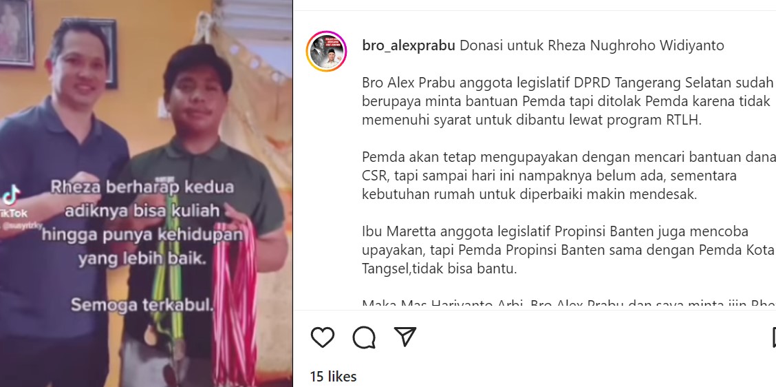 Mantan Petinju Amatir asal Tangsel Rheza Nughroho Tinggal di Rumah tak Layak Huni, Anggota DPRD Buka Donasi