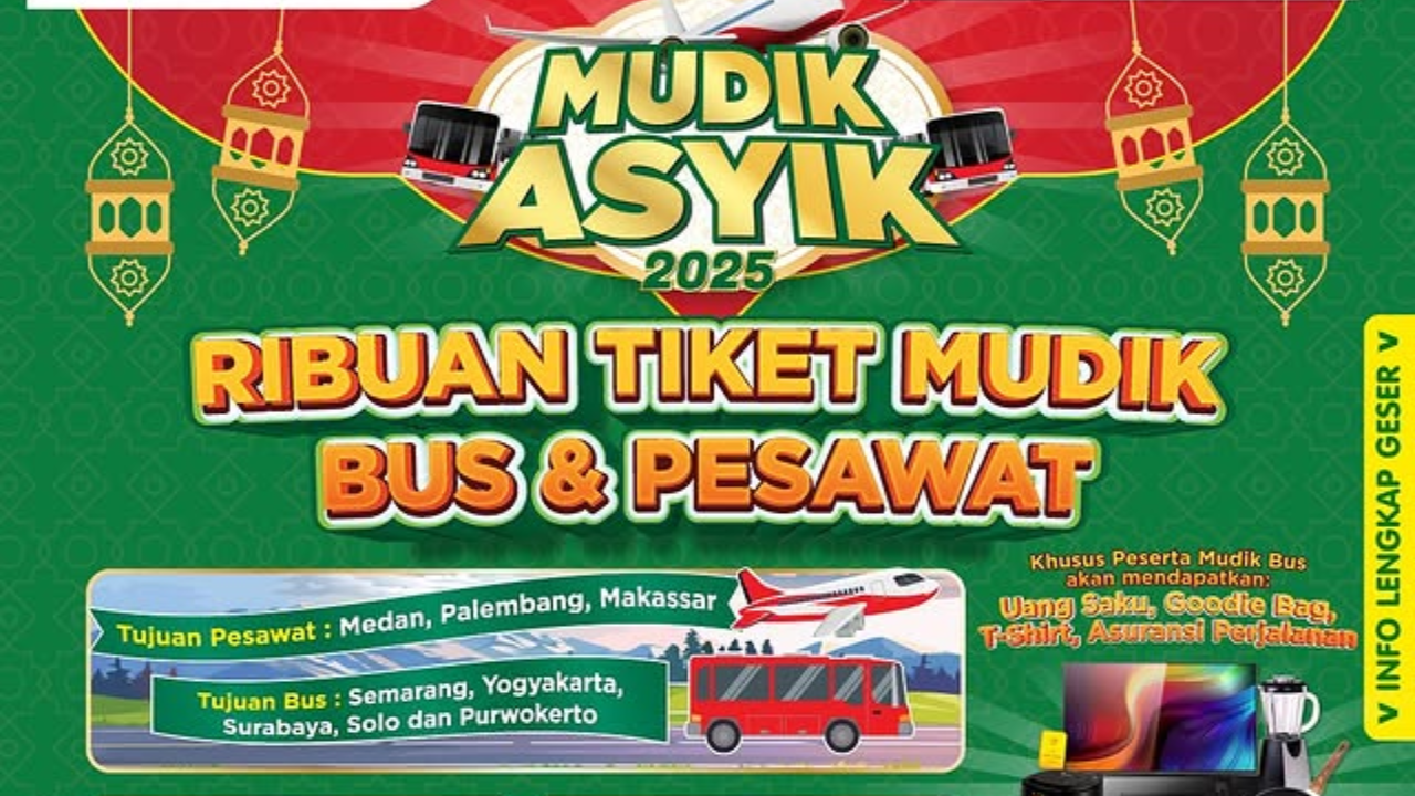 Buruan! Alfamart Bagi-Bagi Tiket Mudik Lebaran 2025 Gratis, Cek Syarat dan Cara Mendapatkannya