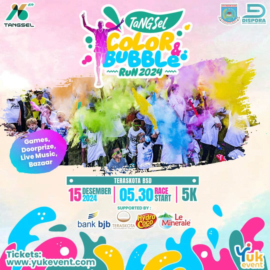 Pemkot Gelar Tangsel Color and Bubble Run di Semarak HUT ke-16, Siap Hadirkan yang Berbeda