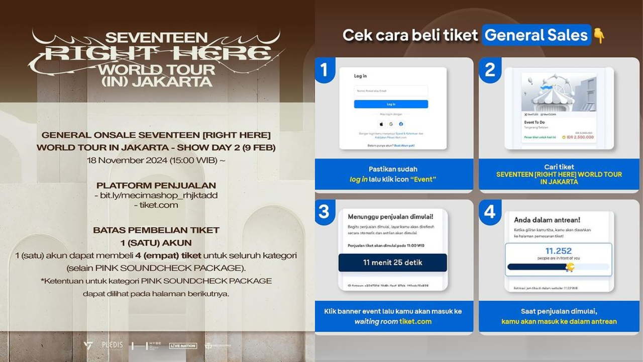 Link dan Cara Beli Tiket Konser SEVENTEEN di Jakarta kembali Dibuka, Hari Ini Pukul`15.00 WIB