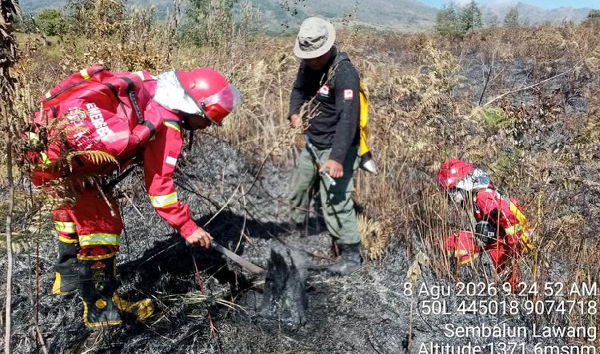 Kemenhut Gerak Cepat Kendalikan Karhutla di Sembalun Rinjani