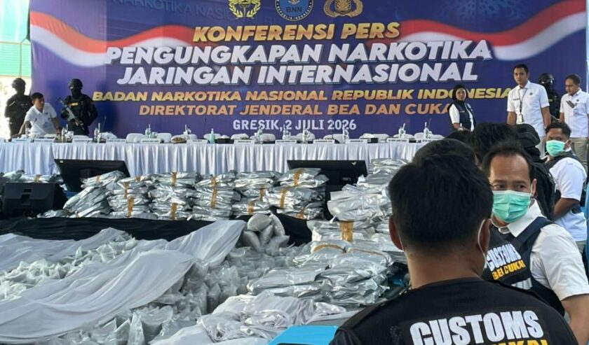 BNN Bongkar Gudang Diduga Pabrik Narkoba Jaringan Internasional di Gresik