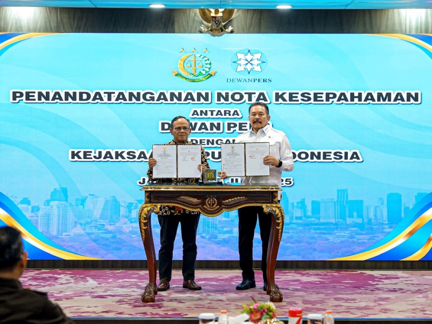 Dewan Pers dan Kejagung MoU Perlindungan Kemerdekaan Pers dan Penegakan Hukum