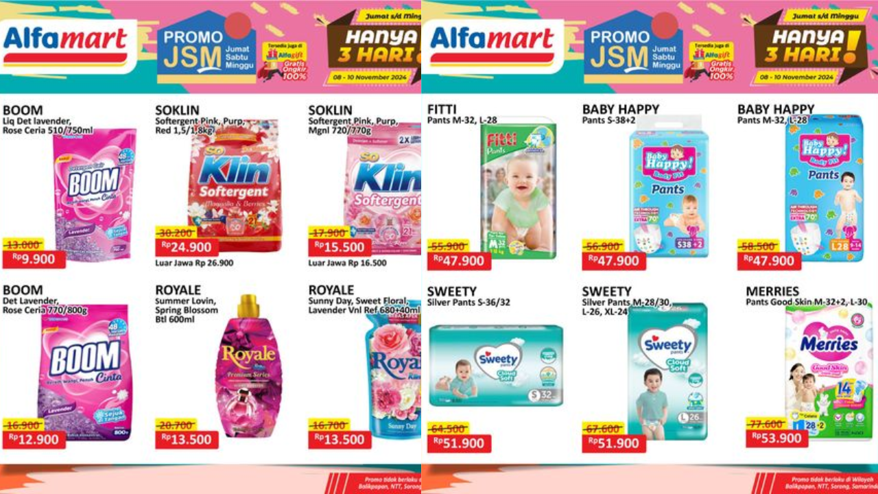 Serbu! Katalog Promo Alfamart Hari Ini 10 November 2024, Detergen Mulai Rp9 Ribuan