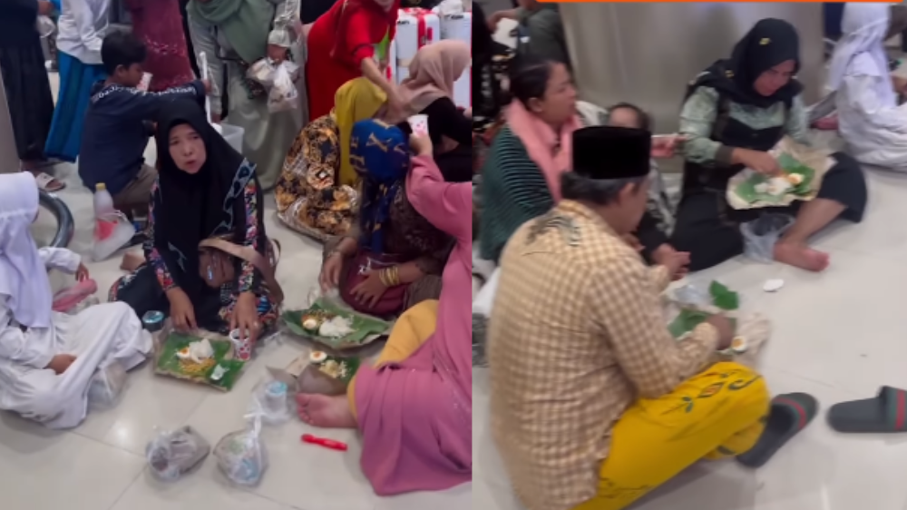 Viral Momen Emak-Emak Madura Ngeliwet di Bandara Sambil Antar Kerabat Naik Haji