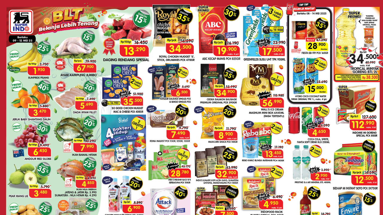 Promo JSM Superindo Minggu Ini 9-11 Mei 2025, Ikan Nila Mulai Rp4 Ribuan