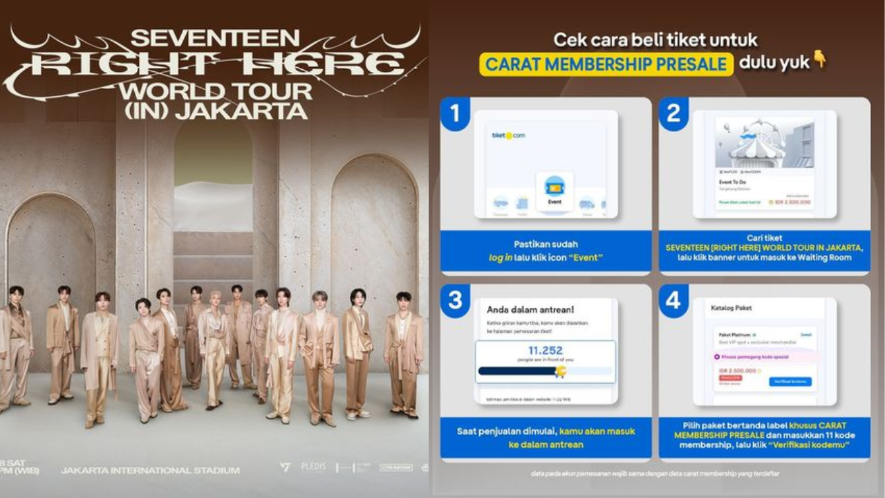 Hari Ini! Link dan Cara Beli Tiket Konser SEVENTEEN di Jakarta Khusus CARAT Membership Presale, Dibuka Pukul 13.00 WIB