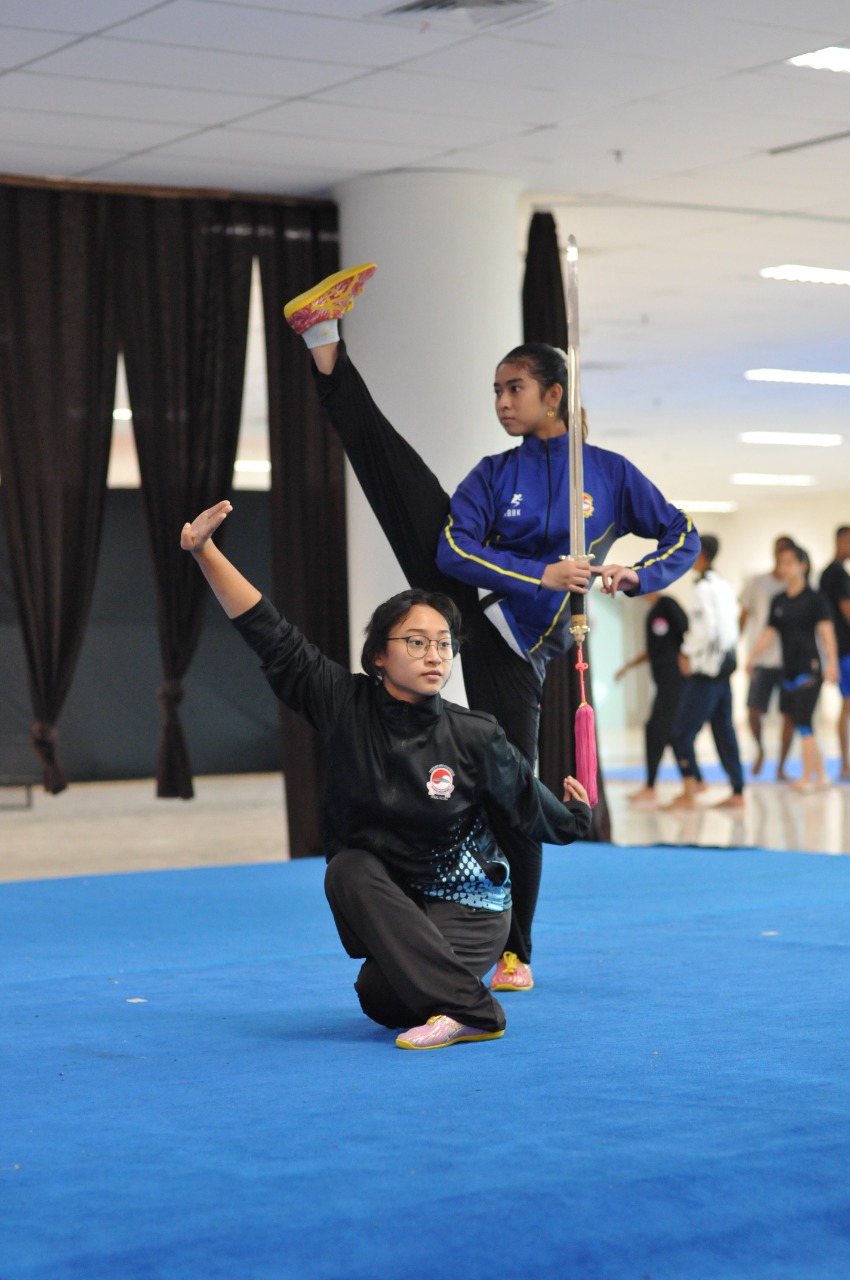 Pertarungan Ketat Remaja di Kejurnas Wushu Piala Presiden 2022