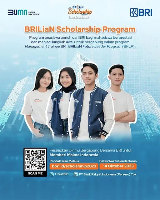 Beasiswa BRILian, Cara Daftar dan Persyaratan yang Harus Dipenuhi Mahasiswa