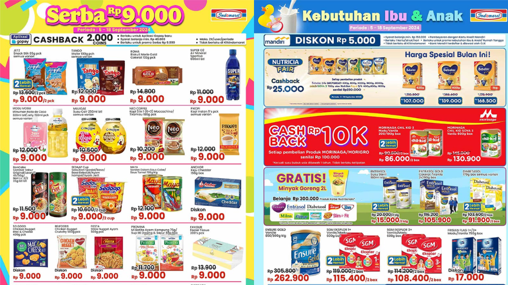 Katalog Promo Indomaret Hari ini 12 September 2024, Aneka Susu Bayi Mulai Rp65 Ribuan