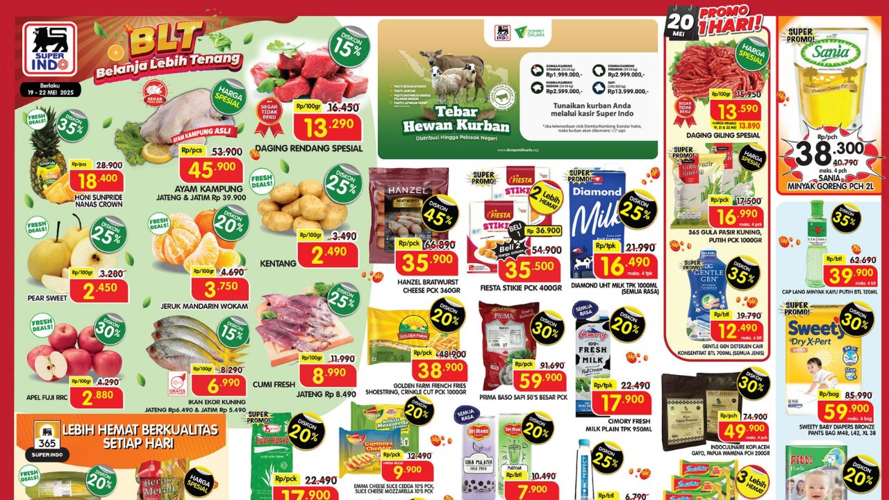 Katalog Superindo Weekday Terbaru 19-22 Mei 2025, Daging Rendang Mulai Rp13 Ribuan