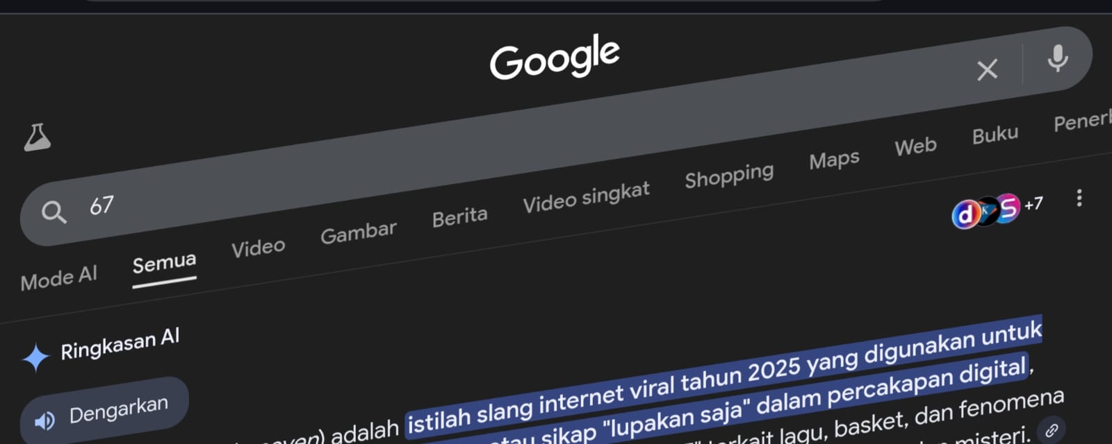 Easter Egg Viral: Ketik Angka 67 di Google, Layar Mendadak Berguncang