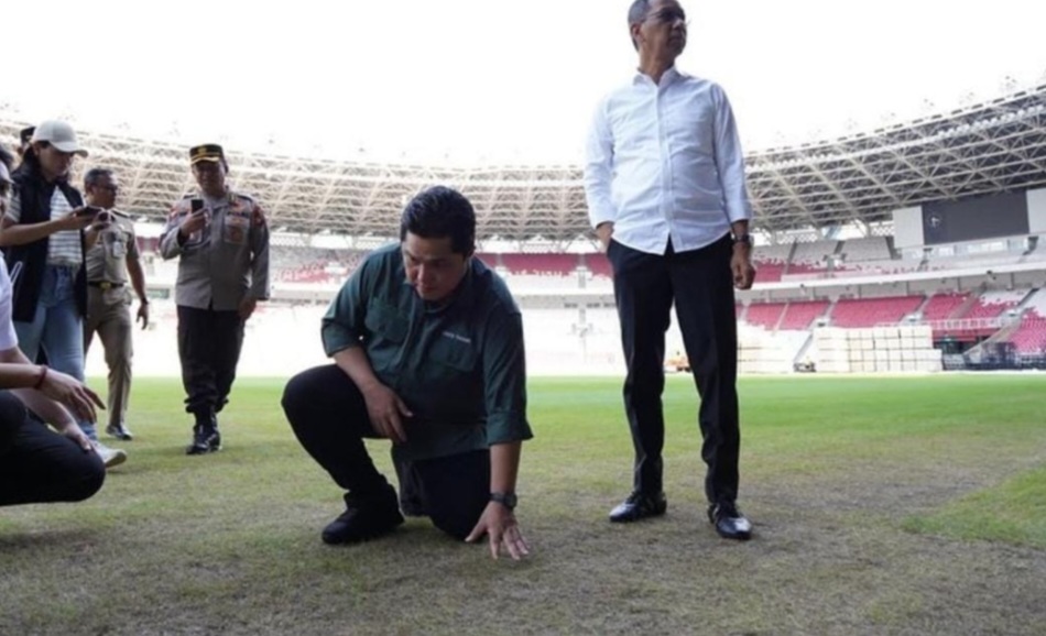 Erick Thohir Angkat Bicara Terhadap Rumput Stadion GBK Jakarta Rusak Jelang Opening Ceremony Piala Dunia U-20 2023