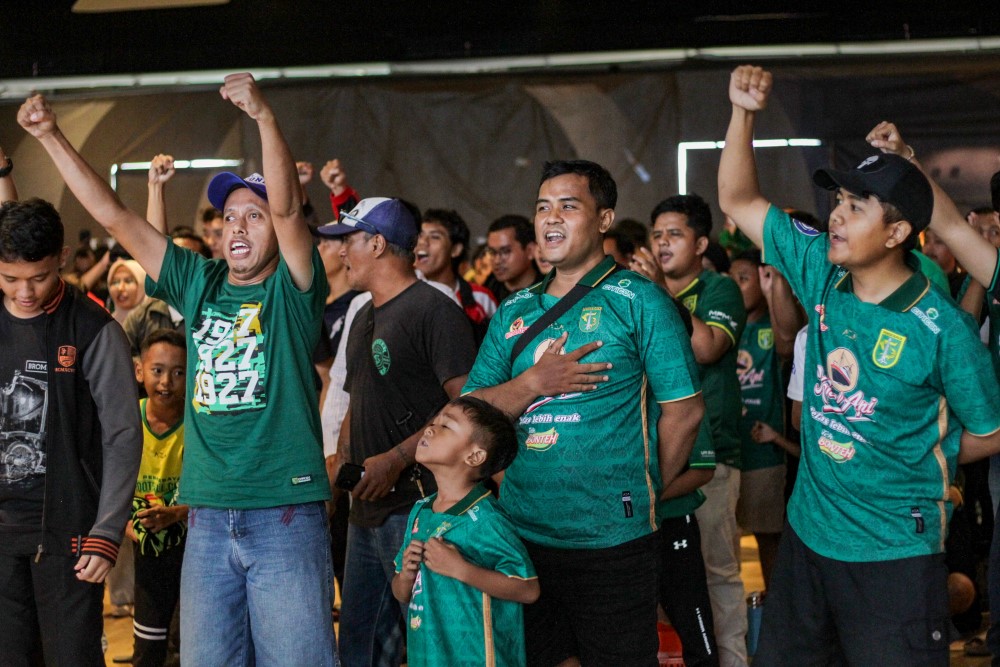 Meriah! Nobar Persebaya vs PSIS di Lagoon Avenue Surabaya Jadi Ajang Kebersamaan Bonek dan Bonita