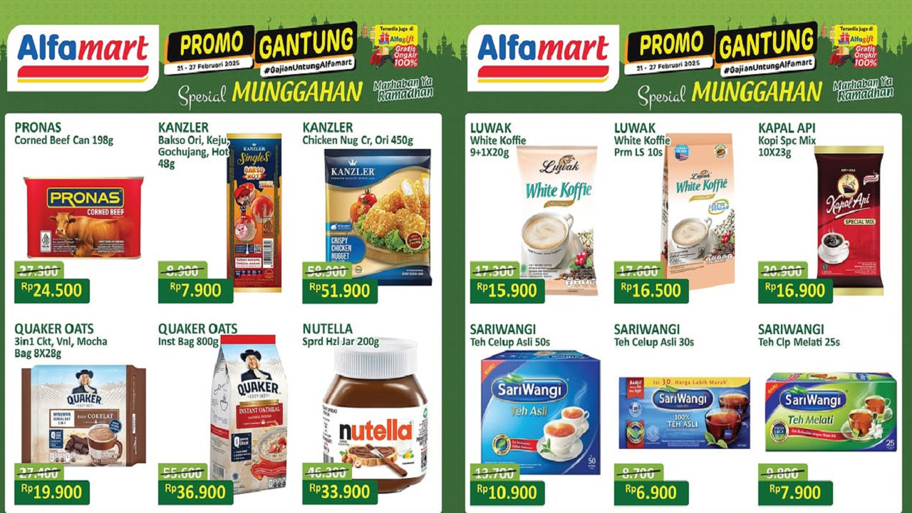 Promo Alfamart Terbaru Pekan Ini 24-27 Februari 2025 Edisi Munggahan, Teh Celup Sariwangi Cuma Rp6 Ribuan