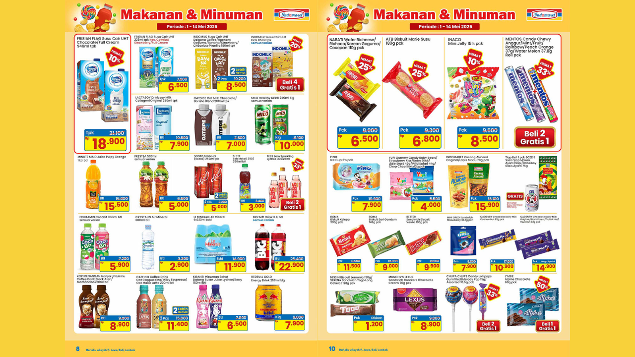 Promo Indomaret Spesial Long Weekend 11-13 Mei 2025, Aneka Snack Mulai Rp5.000 Lho!