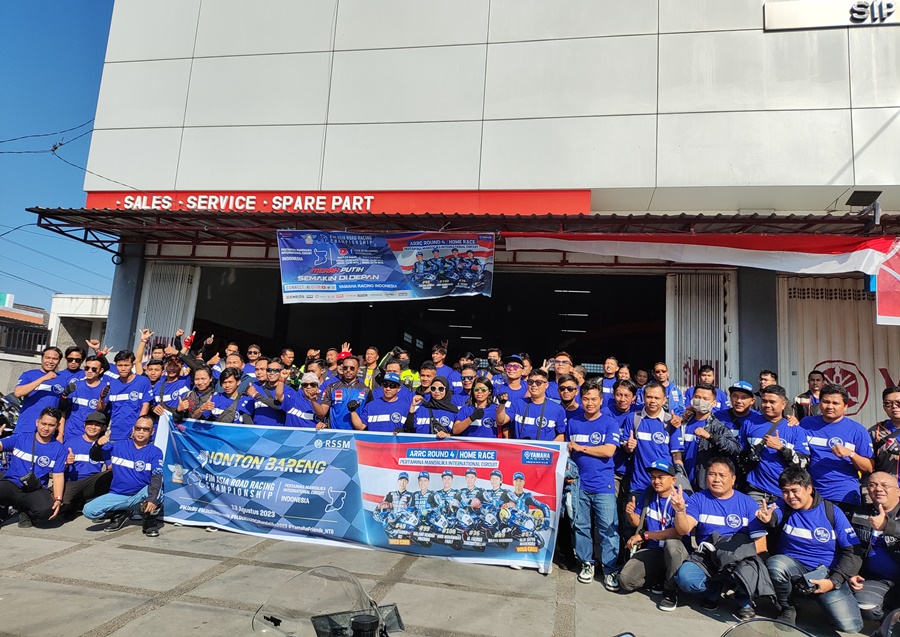 Intip Keseruan Ratusan Biker Dukung Pembalap Yamaha Indonesia di ARRC 2023, Mandalika