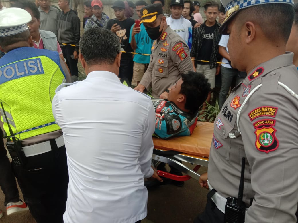 Polresto Tangerang Respons Cepat Peserta Drag Race Porprov VI Banten yang Terjatuh